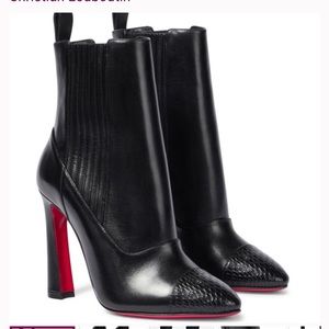 Christian Louboutin high heel boots black 100m